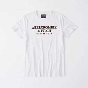 Abercrombie & Fitch, white logo t-shirt, new sealed in bag condition
